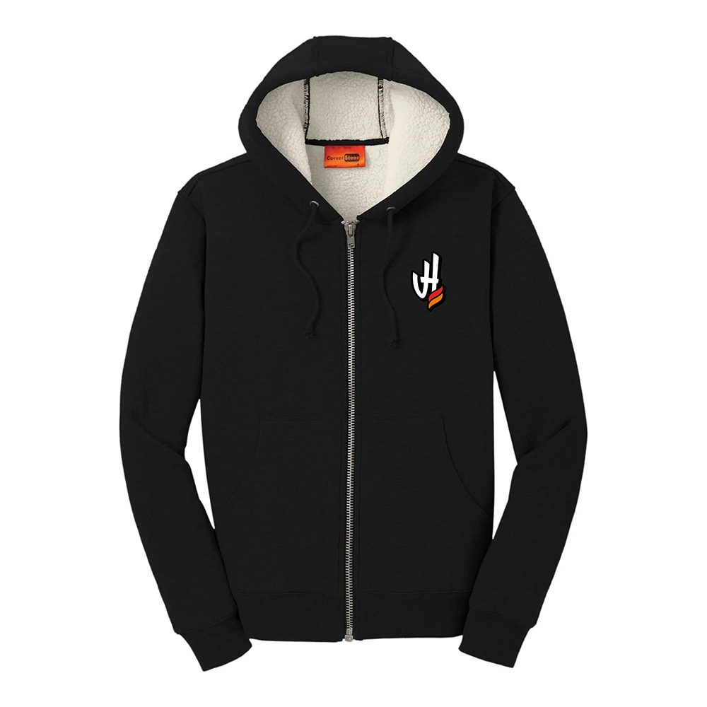 CornerStone® Heavyweight Sherpa-Lined Hooded Fleece Jacket