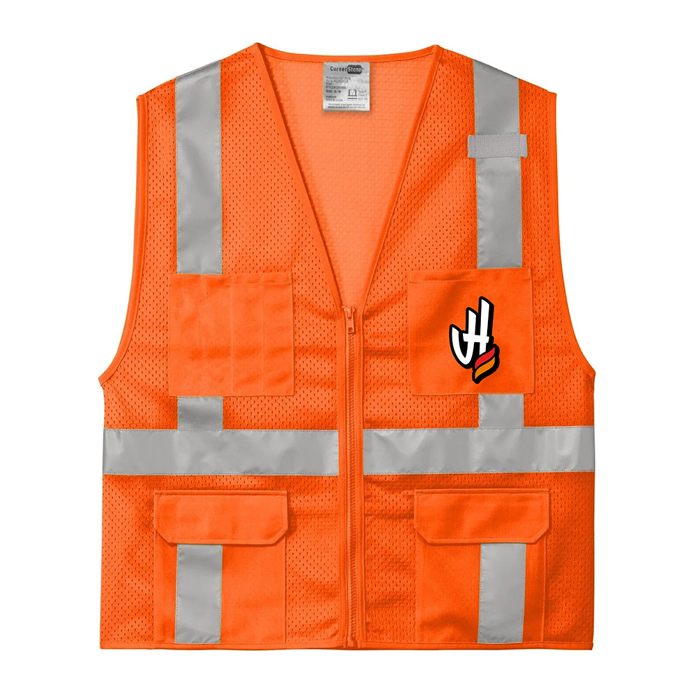 CornerStone ® ANSI 107 Class 2 Mesh Six-Pocket Zippered Vest