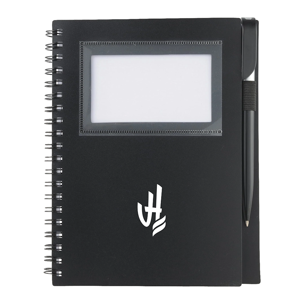 5.5" x 7" FSC® Mix Star Spiral Notebook with Pen