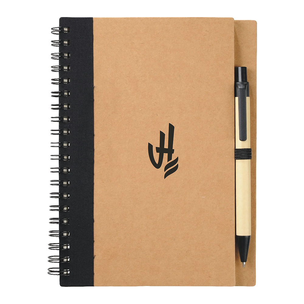 5" x 7" Eco-Friendly Spiral Notebook with Pen